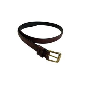 Leegin Leather Belt Size 36 Brown Brass Buckle Made In USA